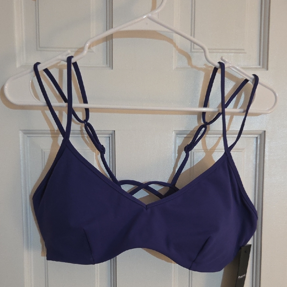 Fabletics PureLuxe Strappy Low Impact Sports Bra - Nightfall - Picture 6 of 8